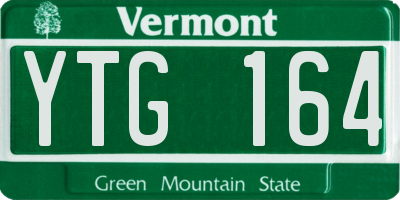 VT license plate YTG164