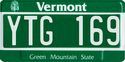 VT license plate YTG169