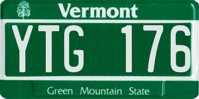 VT license plate YTG176