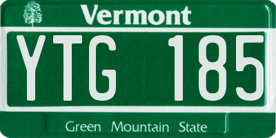 VT license plate YTG185