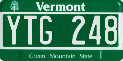VT license plate YTG248