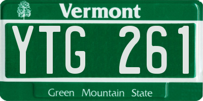 VT license plate YTG261