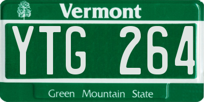 VT license plate YTG264