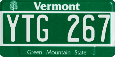 VT license plate YTG267