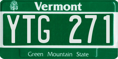 VT license plate YTG271
