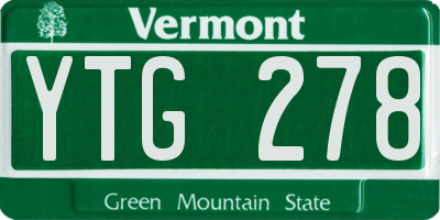 VT license plate YTG278