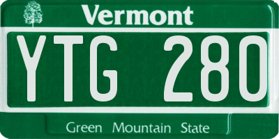 VT license plate YTG280