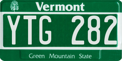 VT license plate YTG282