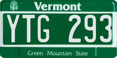 VT license plate YTG293