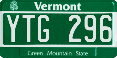 VT license plate YTG296