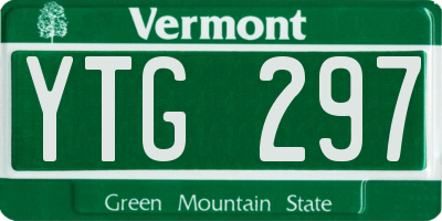 VT license plate YTG297