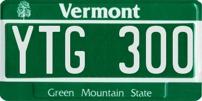 VT license plate YTG300