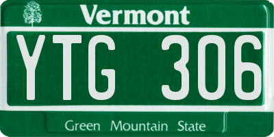 VT license plate YTG306