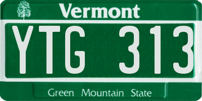 VT license plate YTG313
