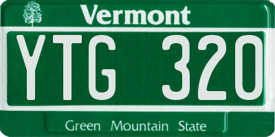 VT license plate YTG320