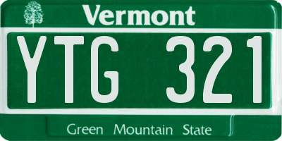 VT license plate YTG321