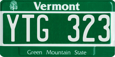VT license plate YTG323