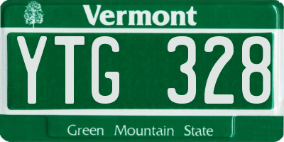 VT license plate YTG328