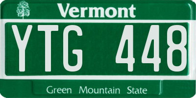 VT license plate YTG448