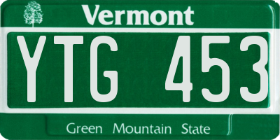 VT license plate YTG453