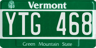 VT license plate YTG468