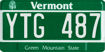 VT license plate YTG487