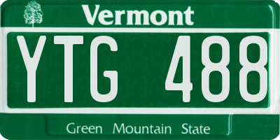 VT license plate YTG488