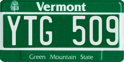 VT license plate YTG509