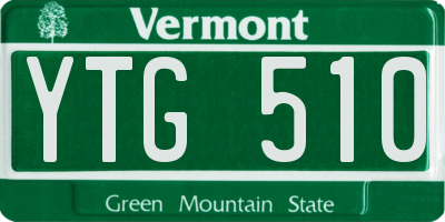 VT license plate YTG510