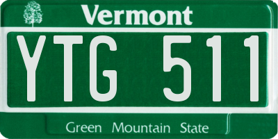 VT license plate YTG511