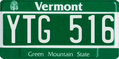 VT license plate YTG516