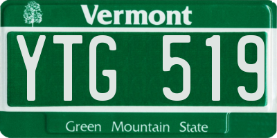 VT license plate YTG519