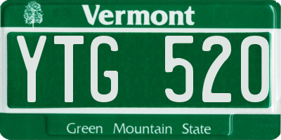 VT license plate YTG520
