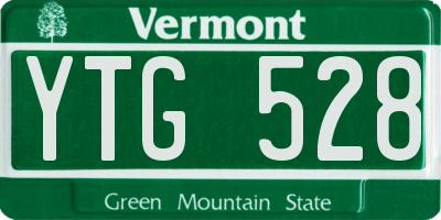 VT license plate YTG528
