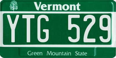 VT license plate YTG529