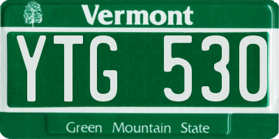 VT license plate YTG530