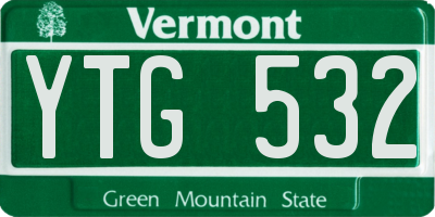 VT license plate YTG532
