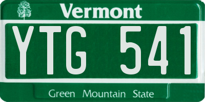 VT license plate YTG541