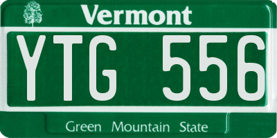 VT license plate YTG556