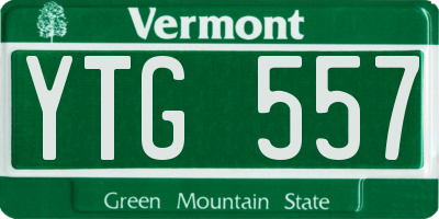 VT license plate YTG557