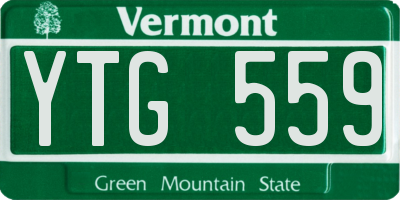 VT license plate YTG559