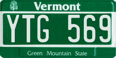 VT license plate YTG569