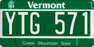 VT license plate YTG571