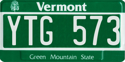 VT license plate YTG573