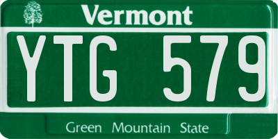 VT license plate YTG579