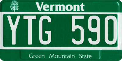 VT license plate YTG590