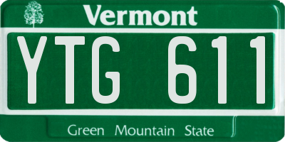 VT license plate YTG611