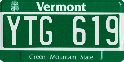 VT license plate YTG619