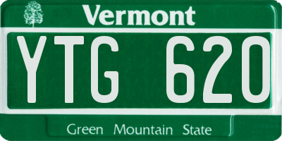 VT license plate YTG620