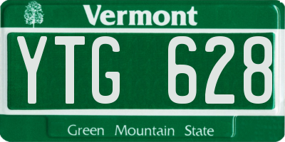 VT license plate YTG628